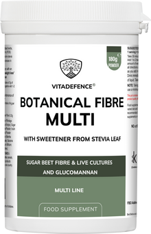 Vitadefence® Botanical Fibre Multi | Fibre & Plant Blend with Glucomannan & Live Cultures – 300 g