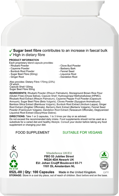 Vitadefence® Rhubarb Multi | With Burdock, Clove & Botanicals – 100 Capsules