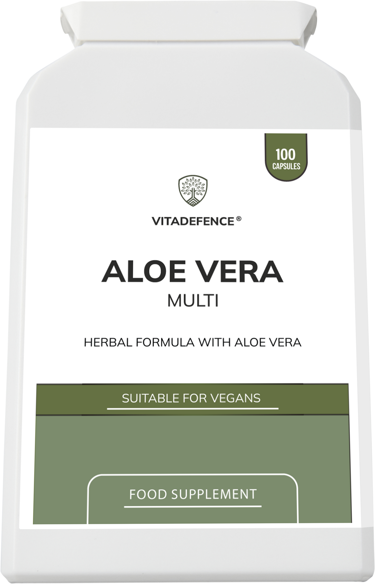Vitadefence® Aloe Vera Multi | With Rhubarb, Fennel, Ginger & Botanicals – 100 Vegan Capsules -  Vitadefence® - Vitadefence®
