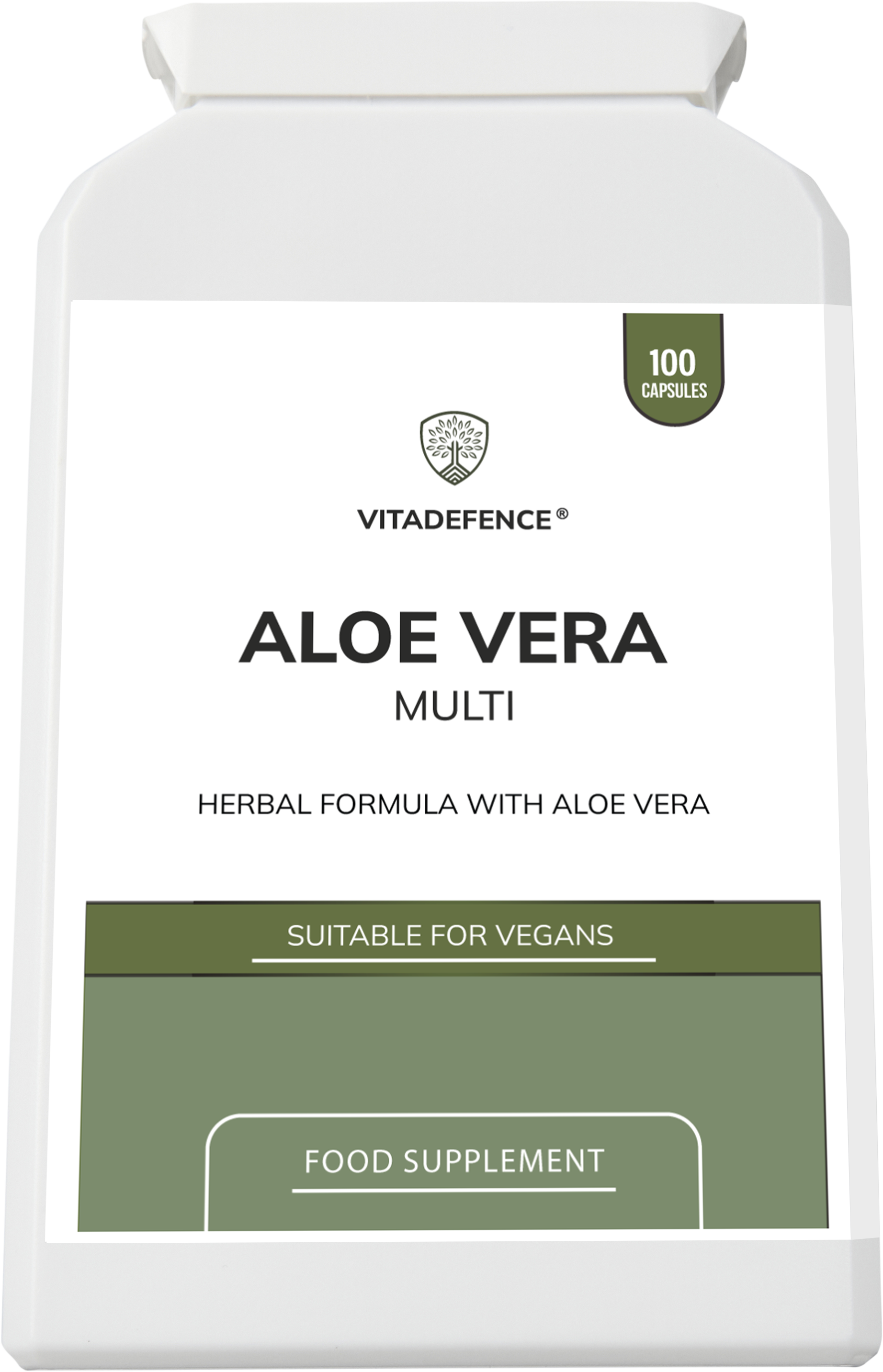 Vitadefence® Aloe Vera Multi | With Rhubarb, Fennel, Ginger & Botanicals – 100 Vegan Capsules -  Vitadefence® - Vitadefence®
