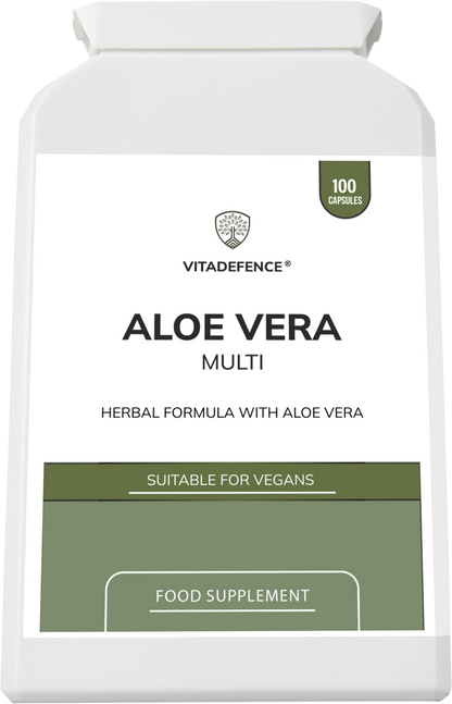 Vitadefence® Aloe Vera Multi | With Rhubarb, Fennel, Ginger & Botanicals – 100 Vegan Capsules -  Vitadefence® - Vitadefence®
