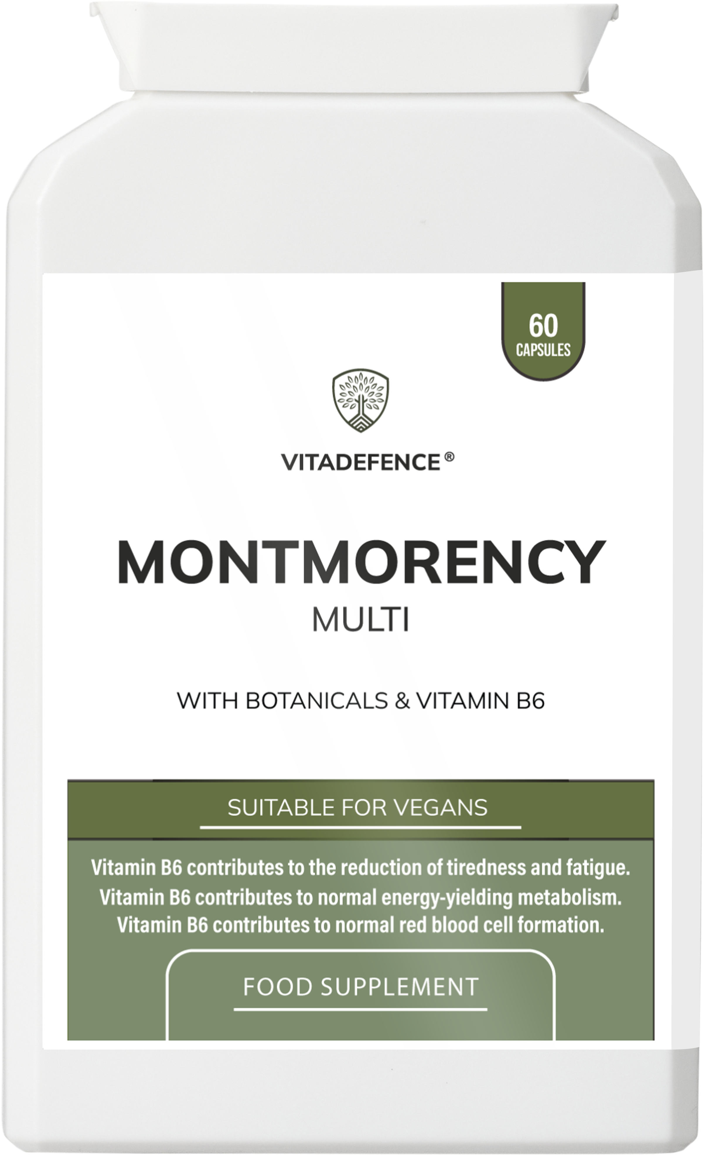 Vitadefence® Montmorency Multi | With Vitamin B6, Beetroot & Tart Cherry – 60 Capsules