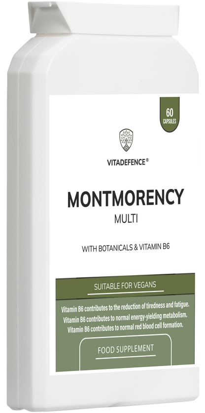 Vitadefence® Montmorency Multi | With Vitamin B6, Beetroot & Tart Cherry – 60 Capsules