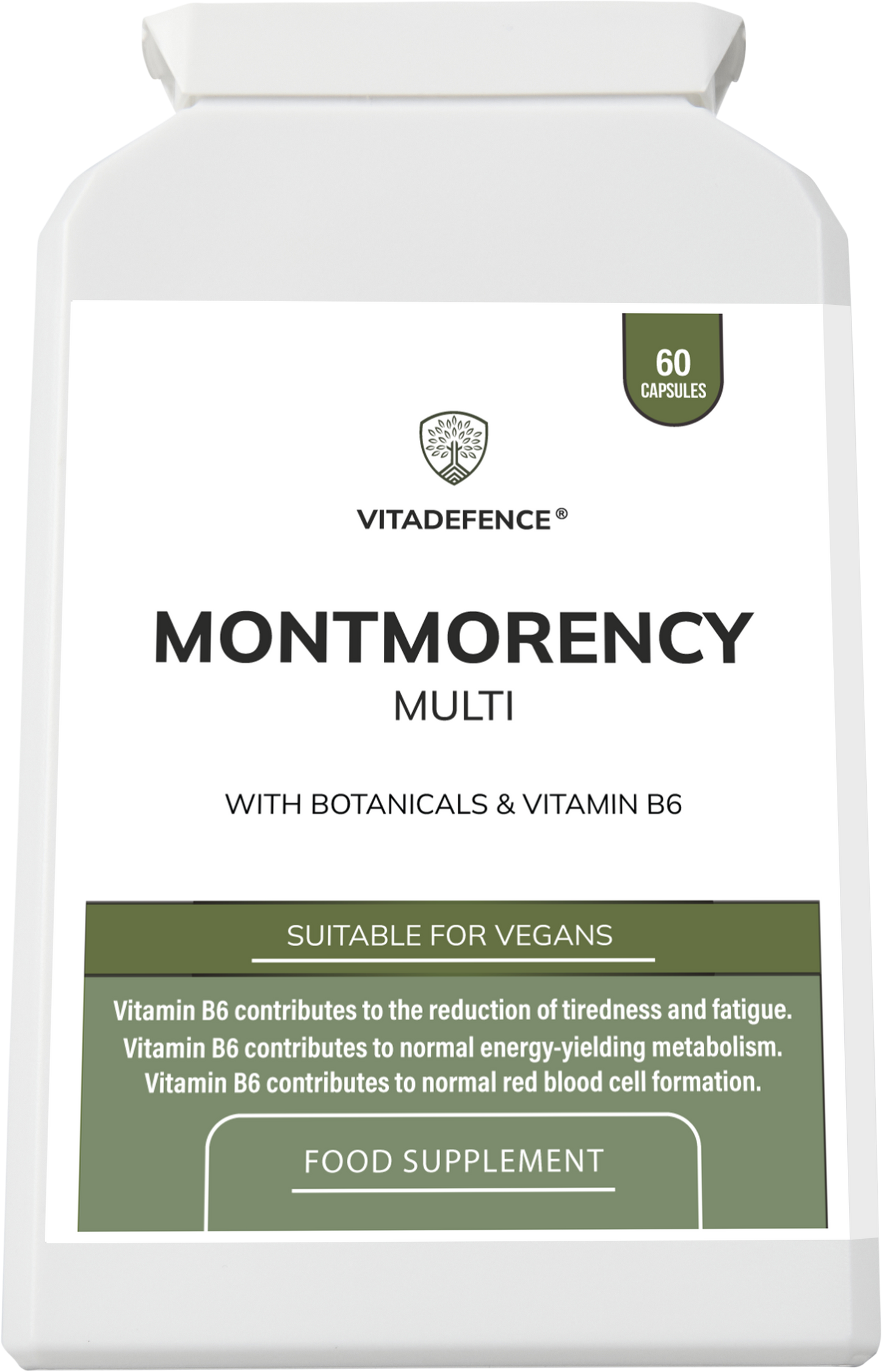 Vitadefence® Montmorency Multi | With Vitamin B6, Beetroot & Tart Cherry – 60 Capsules