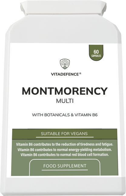 Vitadefence® Montmorency Multi | With Vitamin B6, Beetroot & Tart Cherry – 60 Capsules