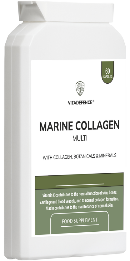 Vitadefence® Marine Collagen Multi | With Vitamin C, Zinc & Biotin – 60 Capsules