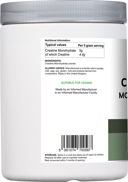 Vitadefence® Creatine Monohydrate | Pure Unflavoured Creatine Powder – 500 g