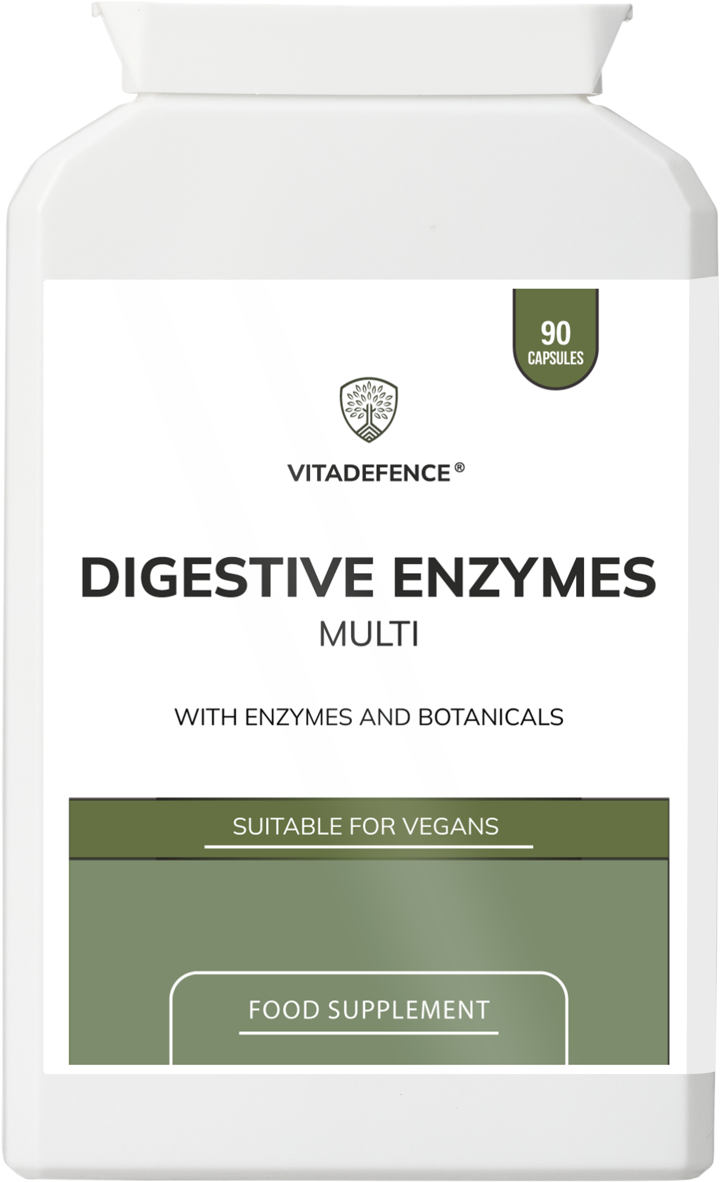 Vitadefence® Digestive Enzyme Multi | With Turmeric, Apple Cider Vinegar & Enzyme Blend – 90 Capsules