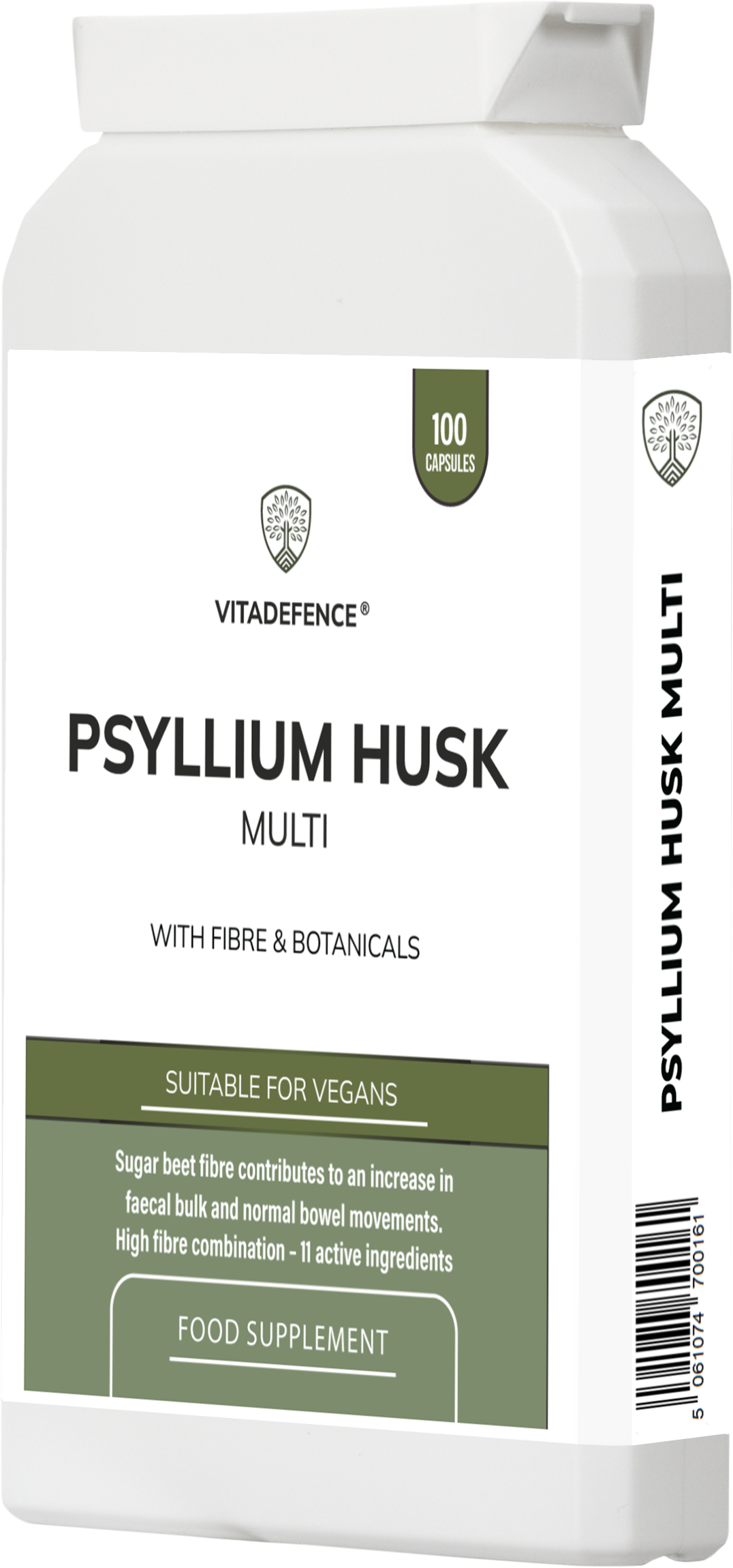 Vitadefence® Psyllium Husk Multi | High-Fibre Botanical Blend – 100 Capsules