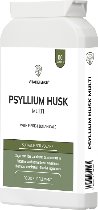 Vitadefence® Psyllium Husk Multi | High-Fibre Botanical Blend – 100 Capsules