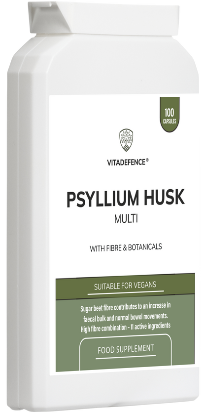 Vitadefence® Psyllium Husk Multi | High-Fibre Botanical Blend – 100 Capsules