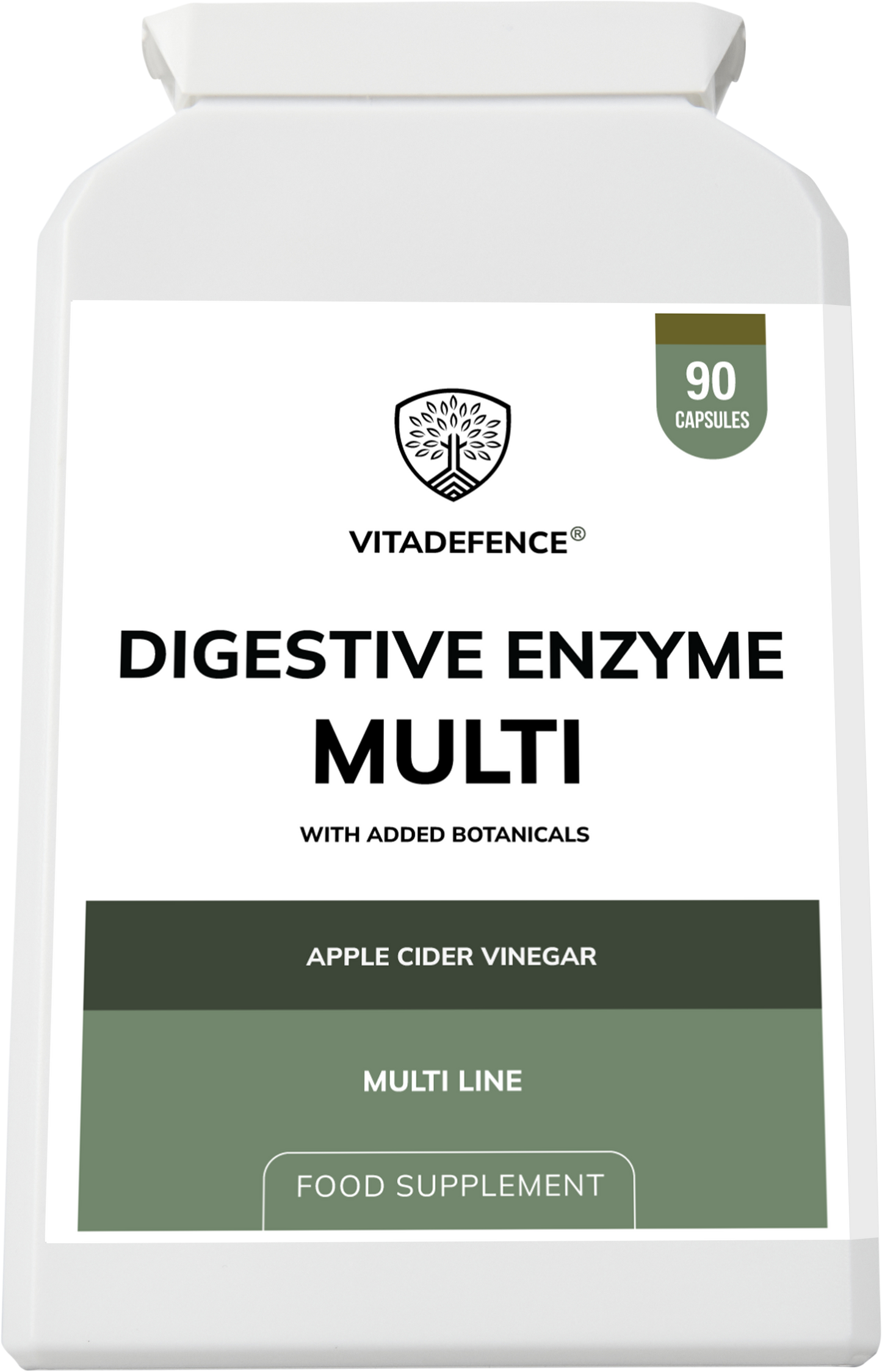 Vitadefence® Digestive Enzyme Multi | With Turmeric, Apple Cider Vinegar & Enzyme Blend – 90 Capsules