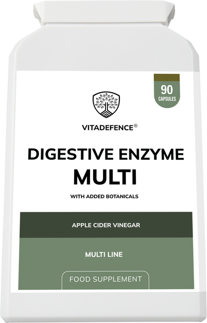 Vitadefence® Digestive Enzyme Multi | With Turmeric, Apple Cider Vinegar & Enzyme Blend – 90 Capsules