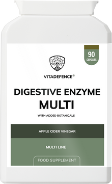 Vitadefence® Digestive Enzyme Multi | With Turmeric, Apple Cider Vinegar & Enzyme Blend – 90 Capsules