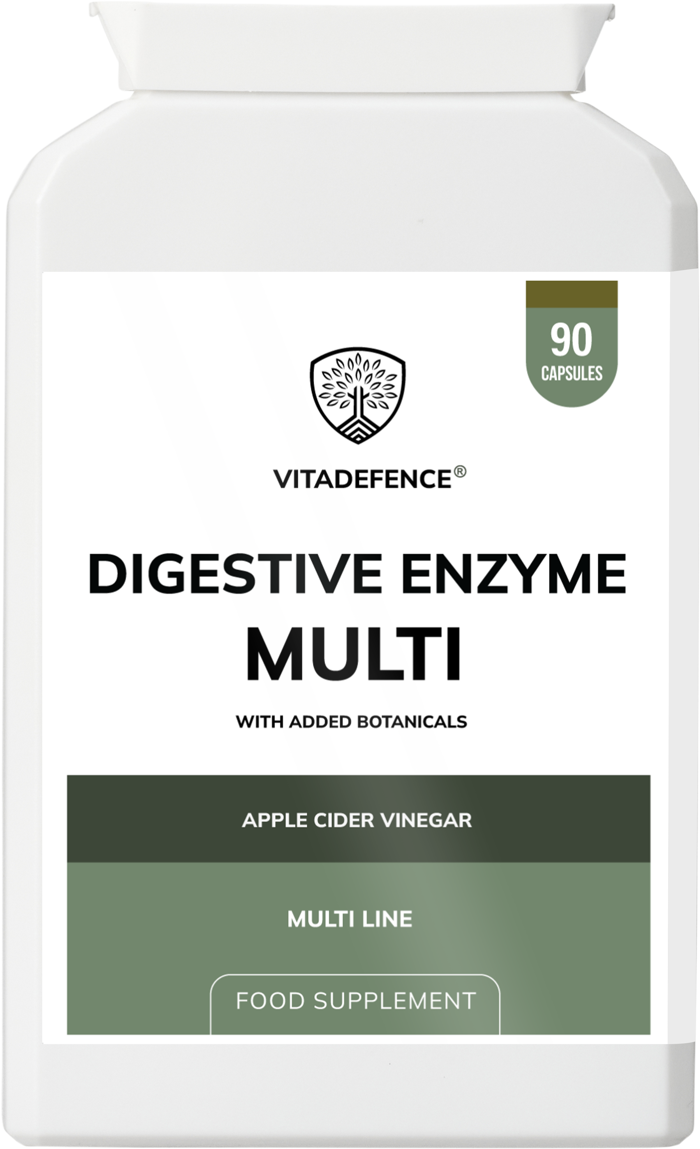 Vitadefence® Digestive Enzyme Multi | With Turmeric, Apple Cider Vinegar & Enzyme Blend – 90 Capsules