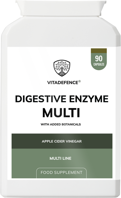 Vitadefence® Digestive Enzyme Multi | With Turmeric, Apple Cider Vinegar & Enzyme Blend – 90 Capsules