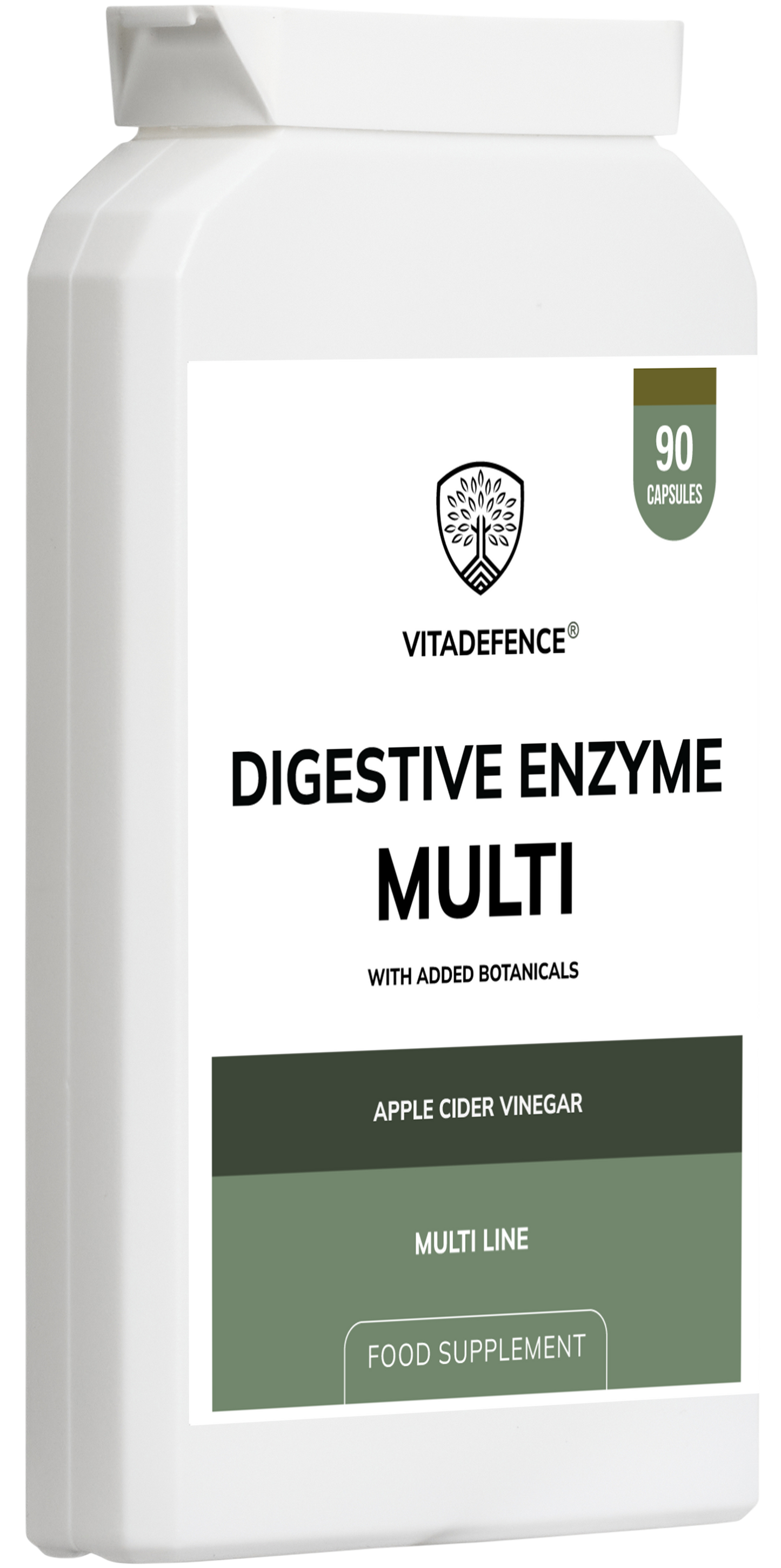 Vitadefence® Digestive Enzyme Multi | With Turmeric, Apple Cider Vinegar & Enzyme Blend – 90 Capsules