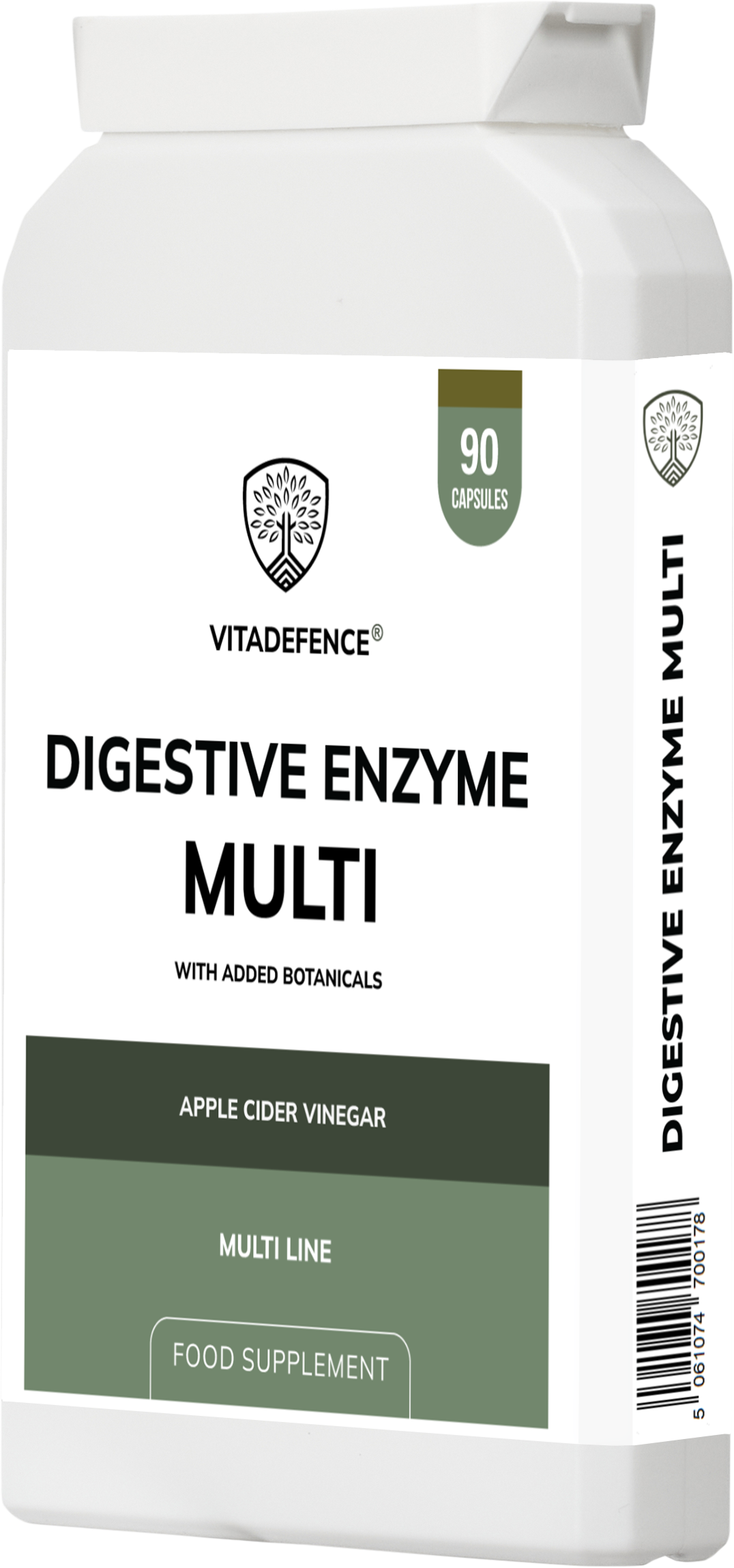 Vitadefence® Digestive Enzyme Multi | With Turmeric, Apple Cider Vinegar & Enzyme Blend – 90 Capsules
