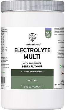 Vitadefence® Electrolyte Multi | Berry Flavour Hydration Powder with Electrolytes & Minerals – 540 g