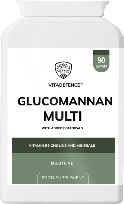 Vitadefence® Glucomannan Multi – Vitamin B6, Choline, Minerals & Botanicals – 90 Vegan Capsules