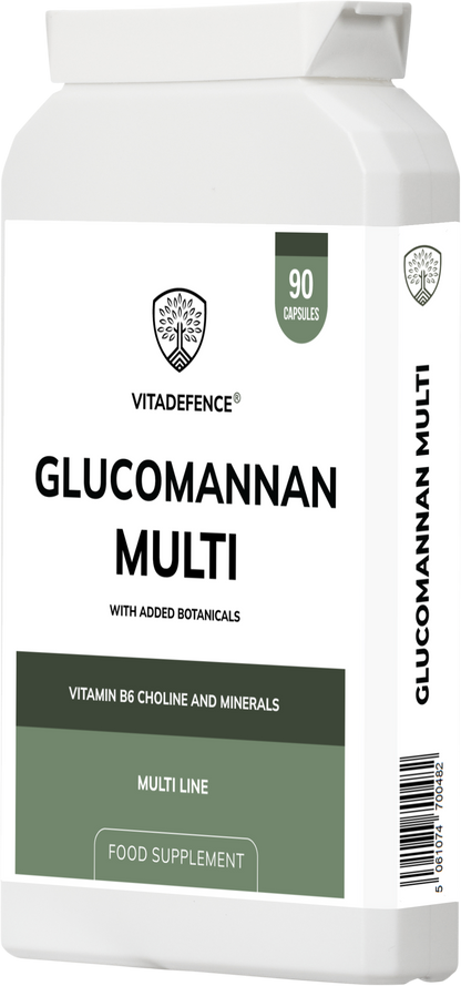 Vitadefence® Glucomannan Multi – Vitamin B6, Choline, Minerals & Botanicals – 90 Vegan Capsules