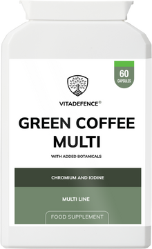 Vitadefence® Green Coffee Multi | With Chromium, Iodine & Botanicals – 60 Vegan Capsules
