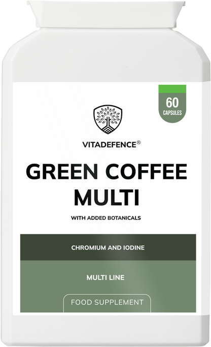 Vitadefence® Green Coffee Multi | With Chromium, Iodine & Botanicals – 60 Vegan Capsules