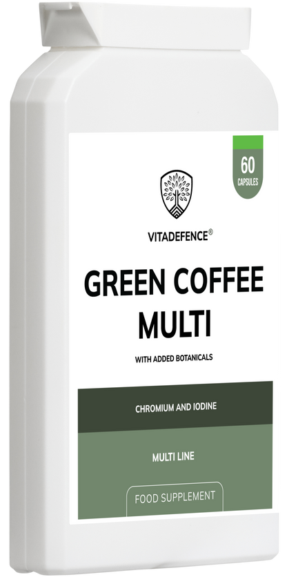 Vitadefence® Green Coffee Multi | With Chromium, Iodine & Botanicals – 60 Vegan Capsules