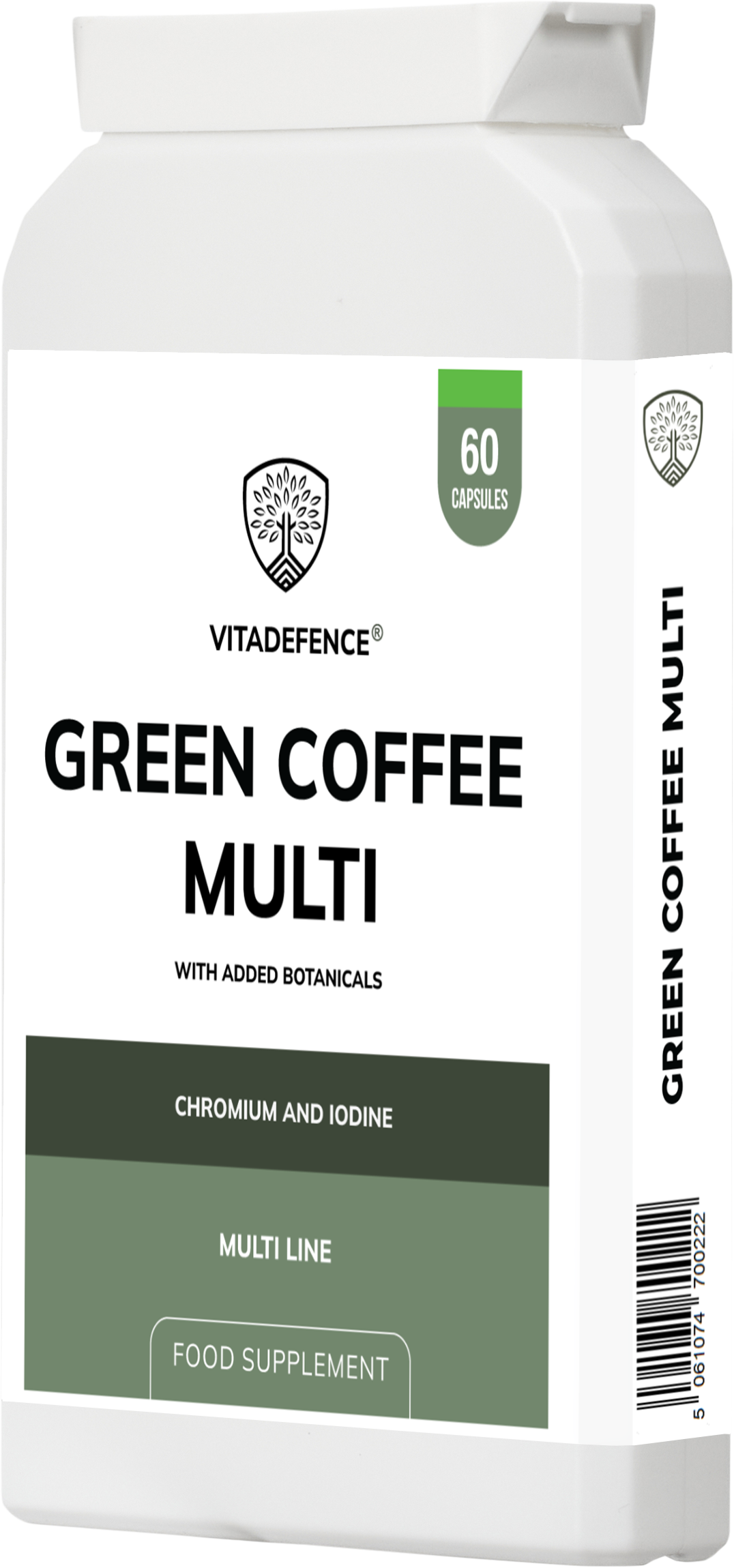 Vitadefence® Green Coffee Multi | With Chromium, Iodine & Botanicals – 60 Vegan Capsules