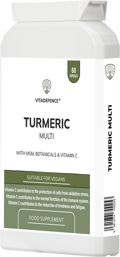 Vitadefence® Turmeric Multi | With Vitamin B6, Zinc & Botanicals – 60 Capsules