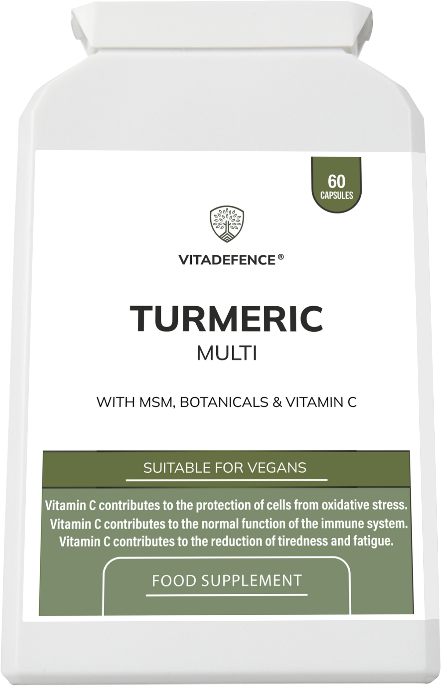 Vitadefence® Turmeric Multi | With Vitamin B6, Zinc & Botanicals – 60 Capsules