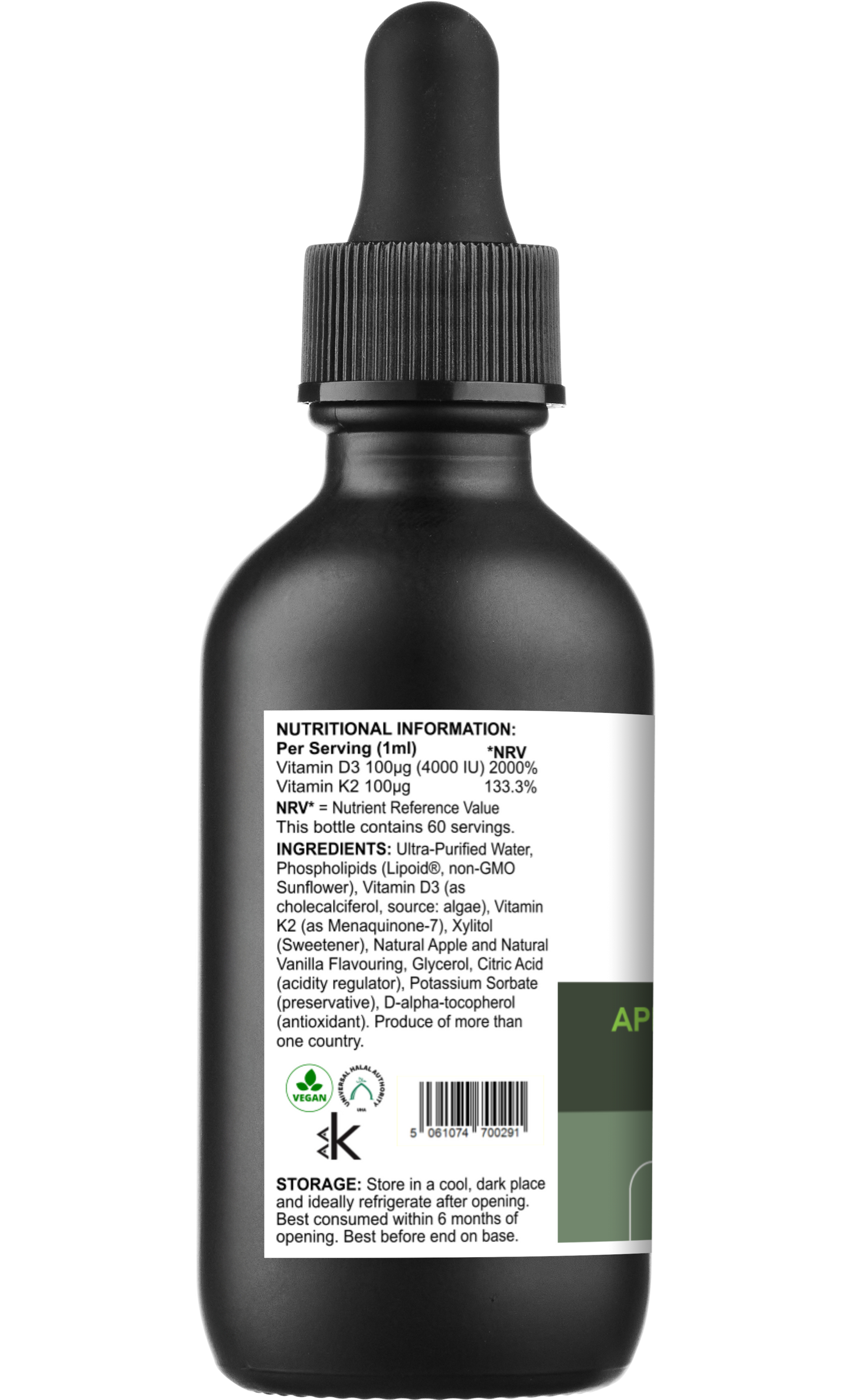 Vitadefence® Liposomal Vitamin D3 & K2 – Apple & Vanilla Flavour