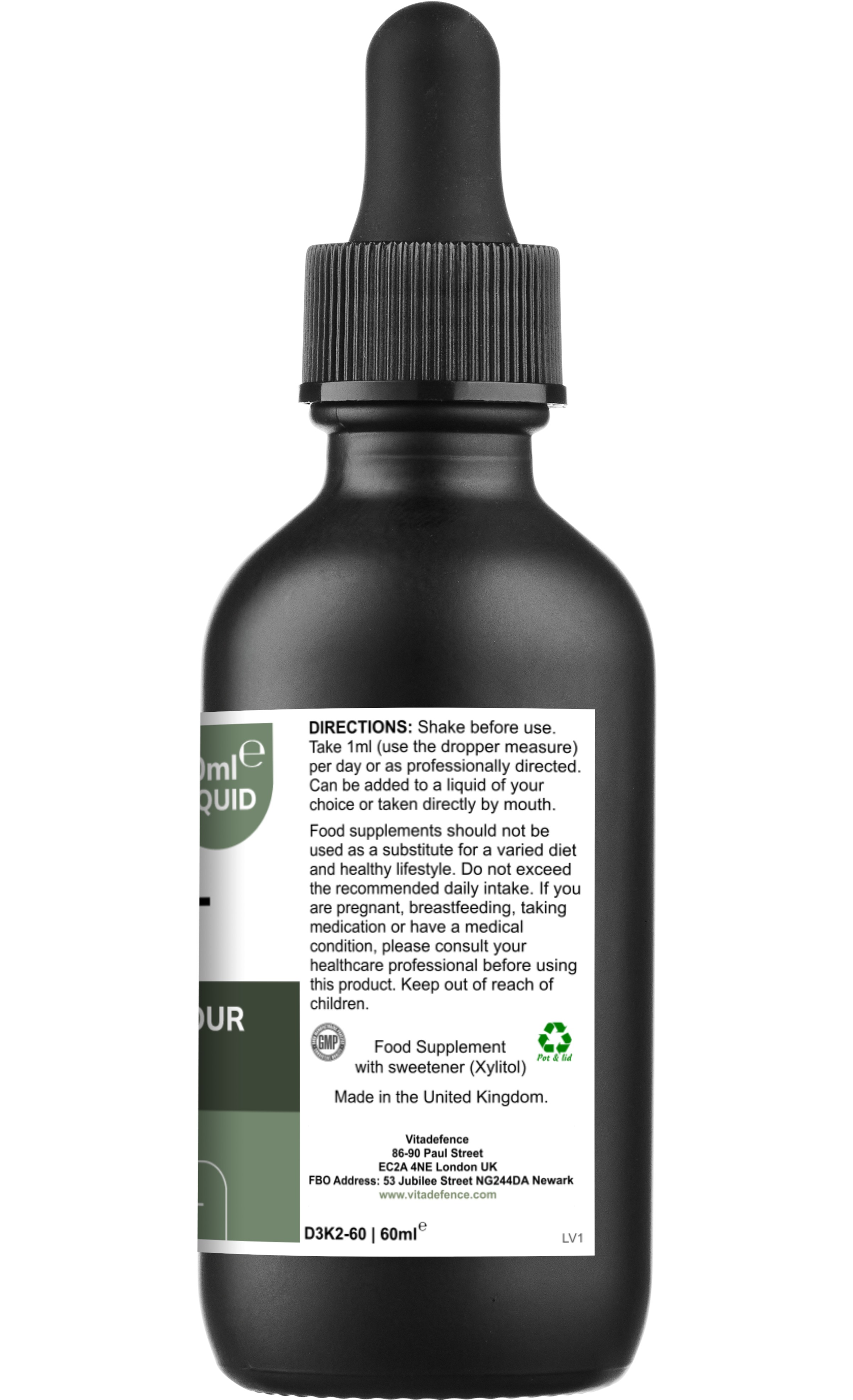 Liposomal Multi - Premium Liquid Vitamin D3 & K2 Supplement