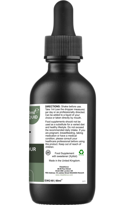 Vitadefence® Liposomal Vitamin D3 & K2 – Apple & Vanilla Flavour
