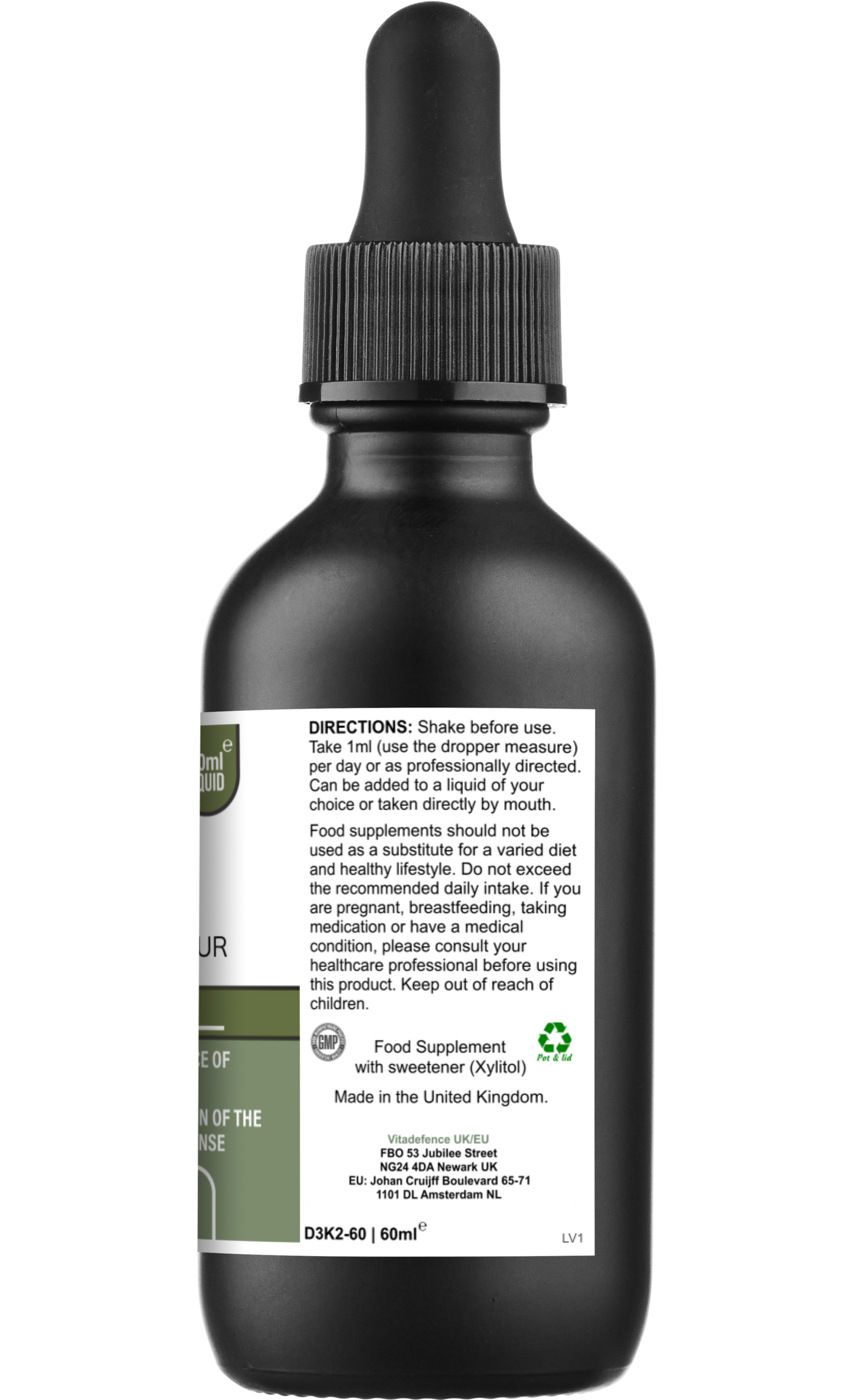 Vitadefence® Liposomal Vitamin D3 & K2 – Apple & Vanilla Flavour