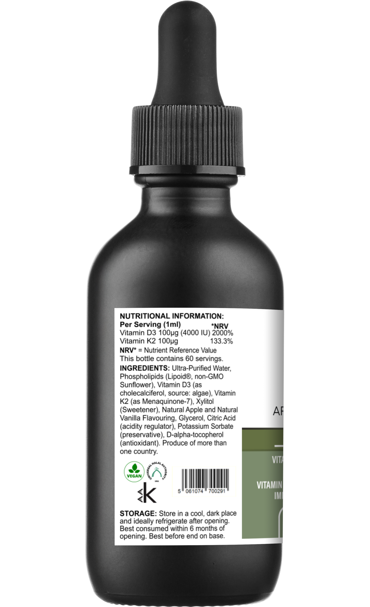 Vitadefence® Liposomal Vitamin D3 & K2 – Apple & Vanilla Flavour