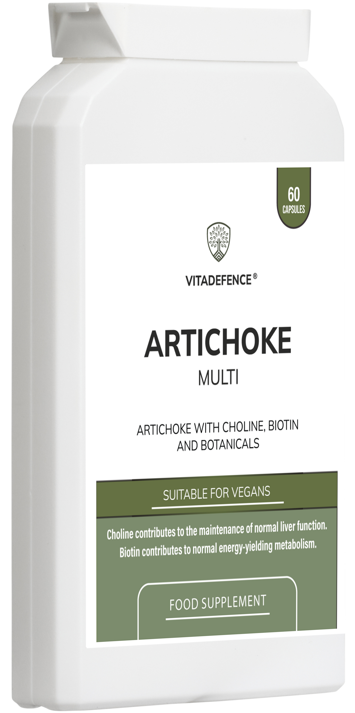 Vitadefence® Artichoke Multi | With Choline, Biotin & Botanicals – 60 Capsules -  Vitadefence® - Vitadefence®
