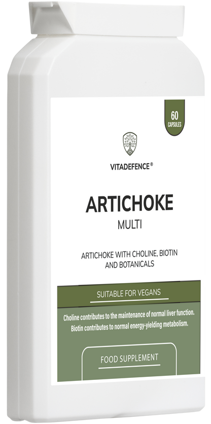 Vitadefence® Artichoke Multi | With Choline, Biotin & Botanicals – 60 Capsules -  Vitadefence® - Vitadefence®
