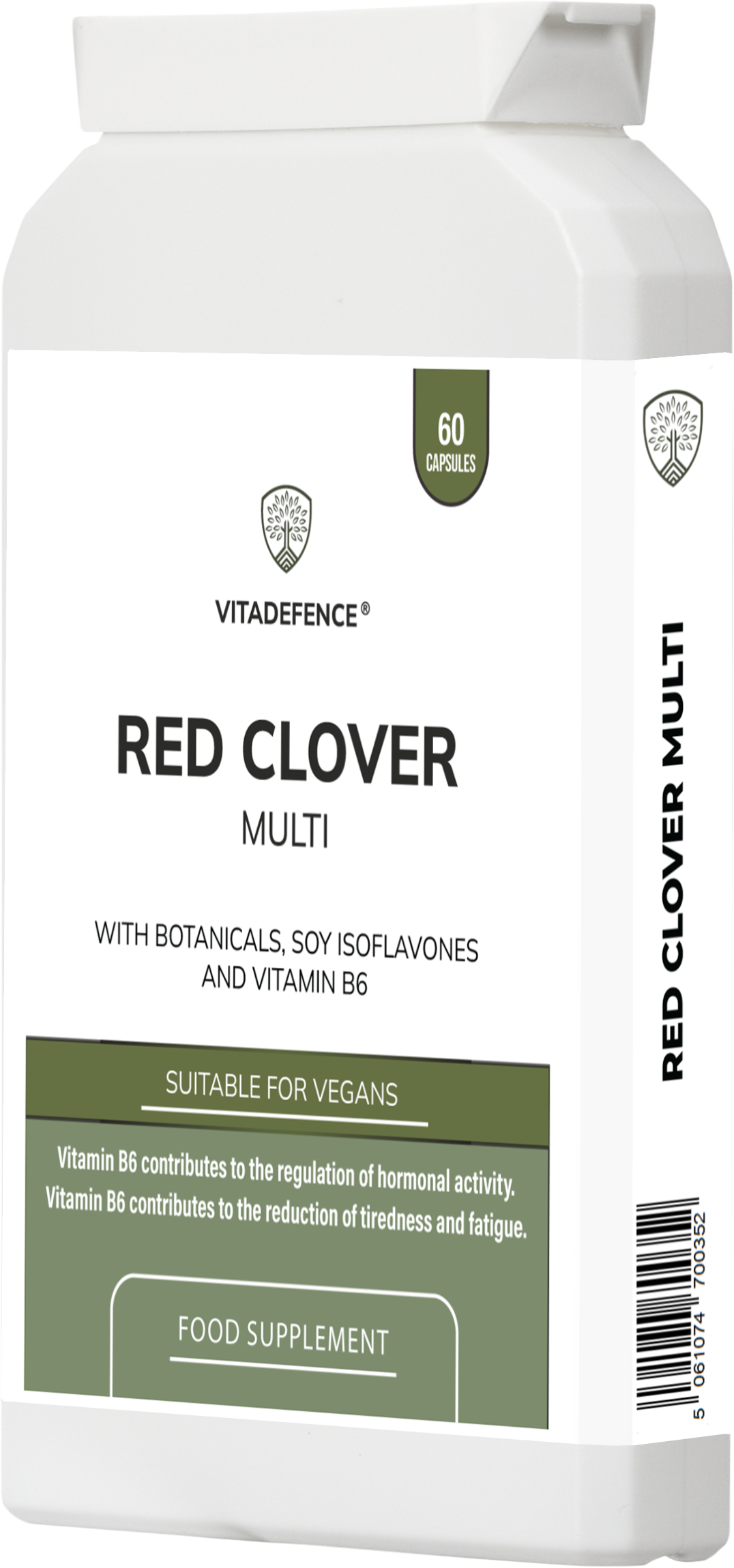 Vitadefence® Red Clover Multi | With Vitamin B6, Zinc, Sage & Siberian Ginseng – 60 Capsules