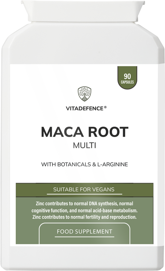 Maca Root Multi | With L-Arginine, Ginkgo Biloba & Zinc – 90 Vegan Capsules -  Vitadefence® - Vitadefence®
