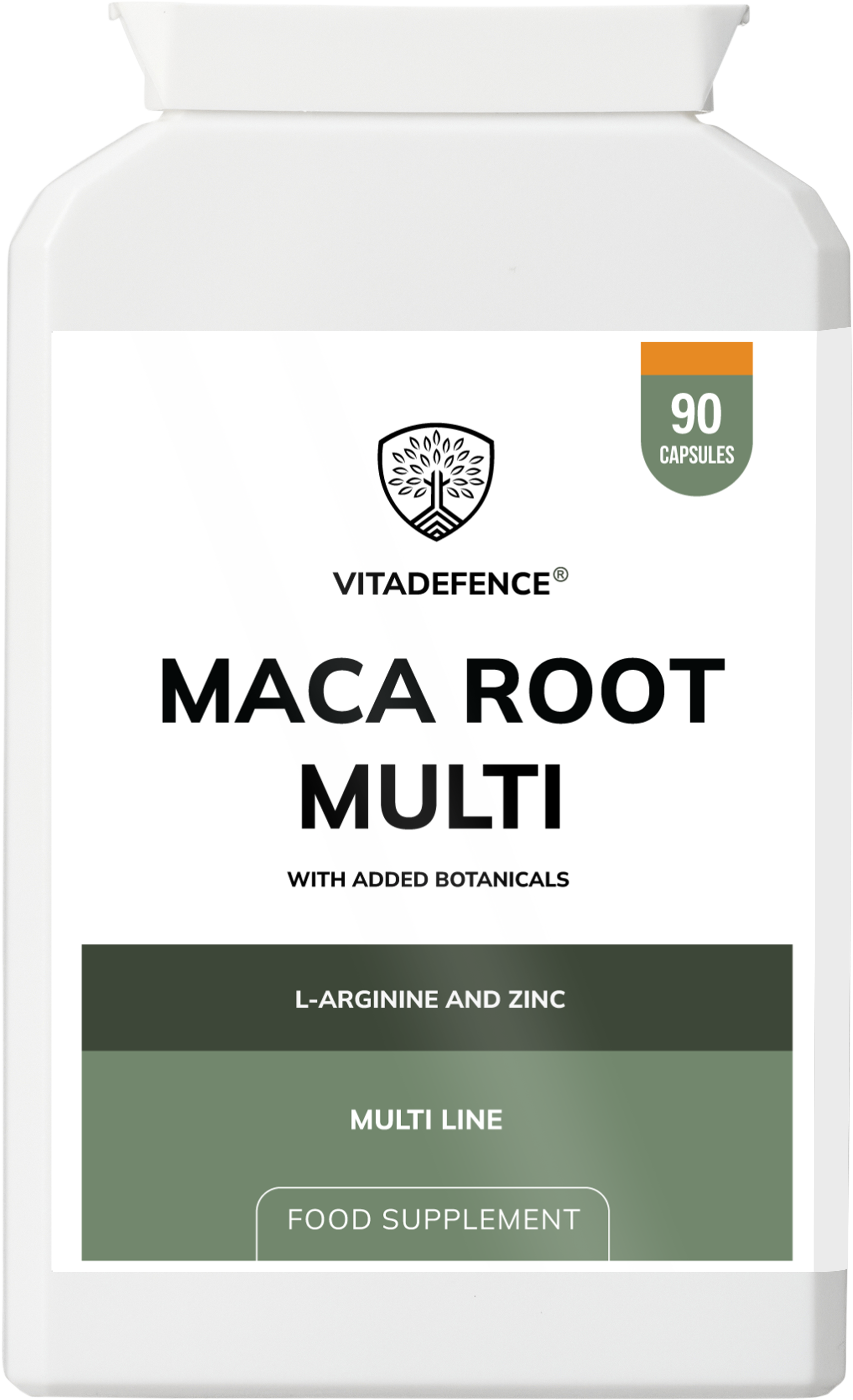 Maca Root Multi – L-Arginine, Ginkgo Biloba & Zinc – 90 Vegan Capsules – Vitadefence®