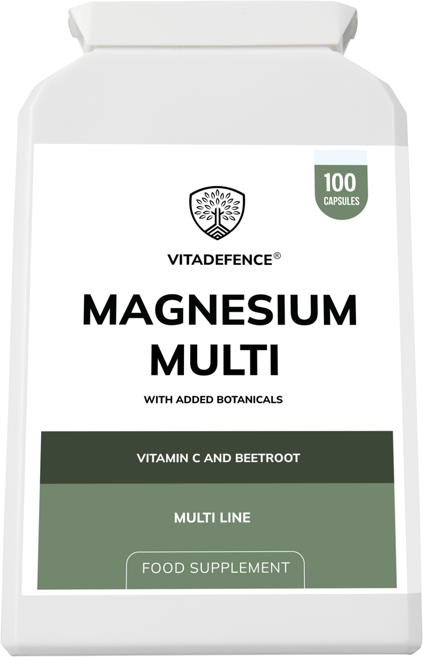 Vitadefence® Magnesium Multi | With Vitamin C & Sugar Beet Fibre – 100 Vegan Capsules