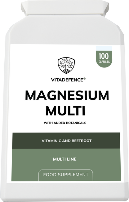 Vitadefence® Magnesium Multi | With Vitamin C & Sugar Beet Fibre – 100 Vegan Capsules
