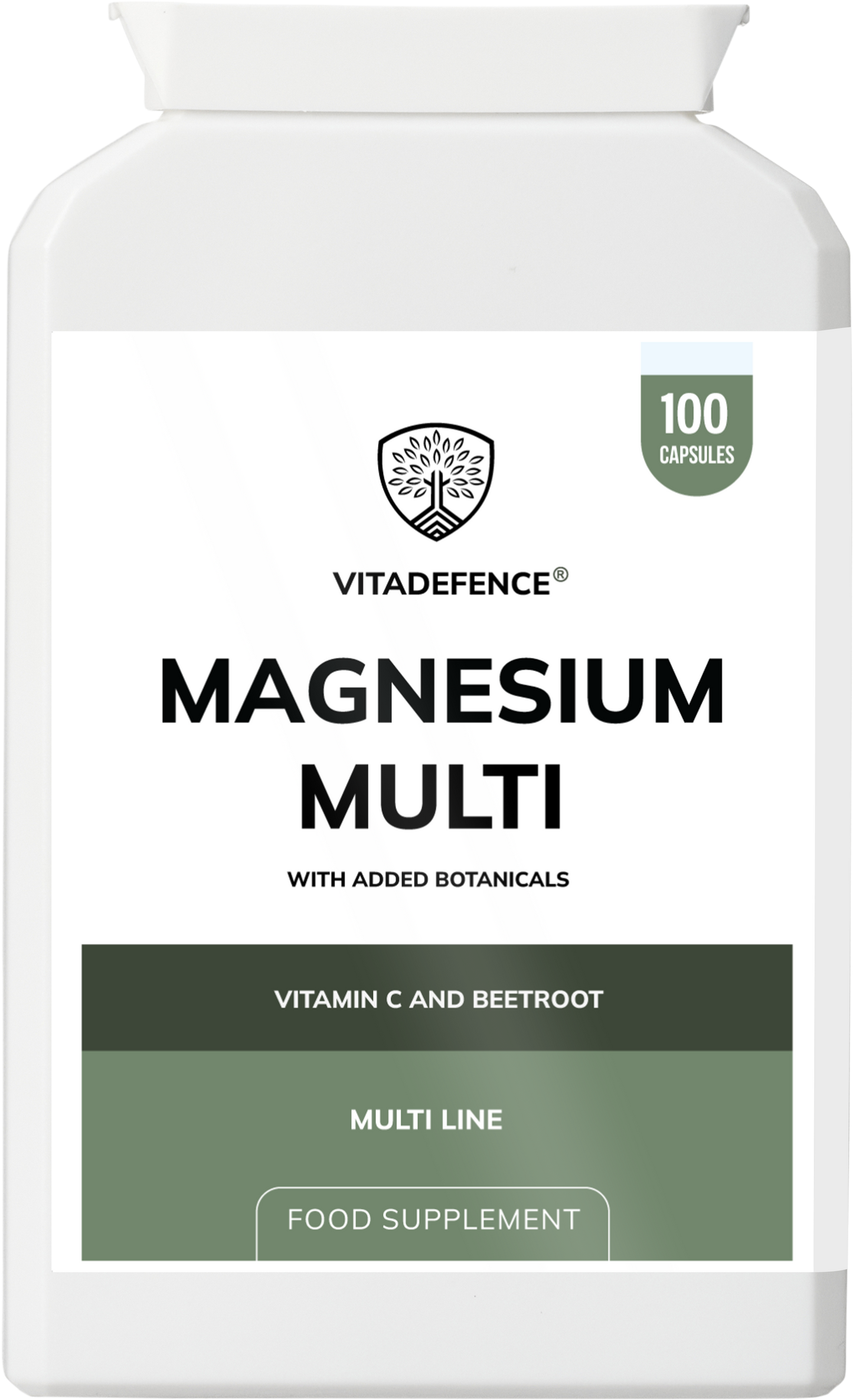 Vitadefence® Magnesium Multi | With Vitamin C & Sugar Beet Fibre – 100 Vegan Capsules