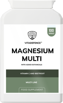 Vitadefence® Magnesium Multi | With Vitamin C & Sugar Beet Fibre – 100 Vegan Capsules