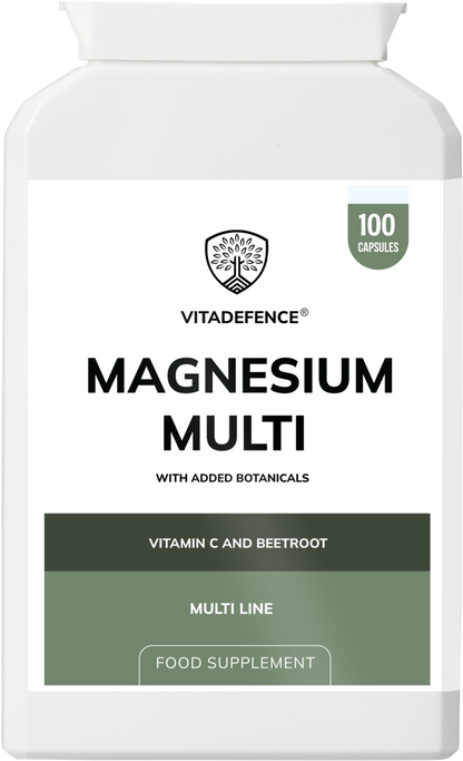Vitadefence® Magnesium Multi | With Vitamin C & Sugar Beet Fibre – 100 Vegan Capsules