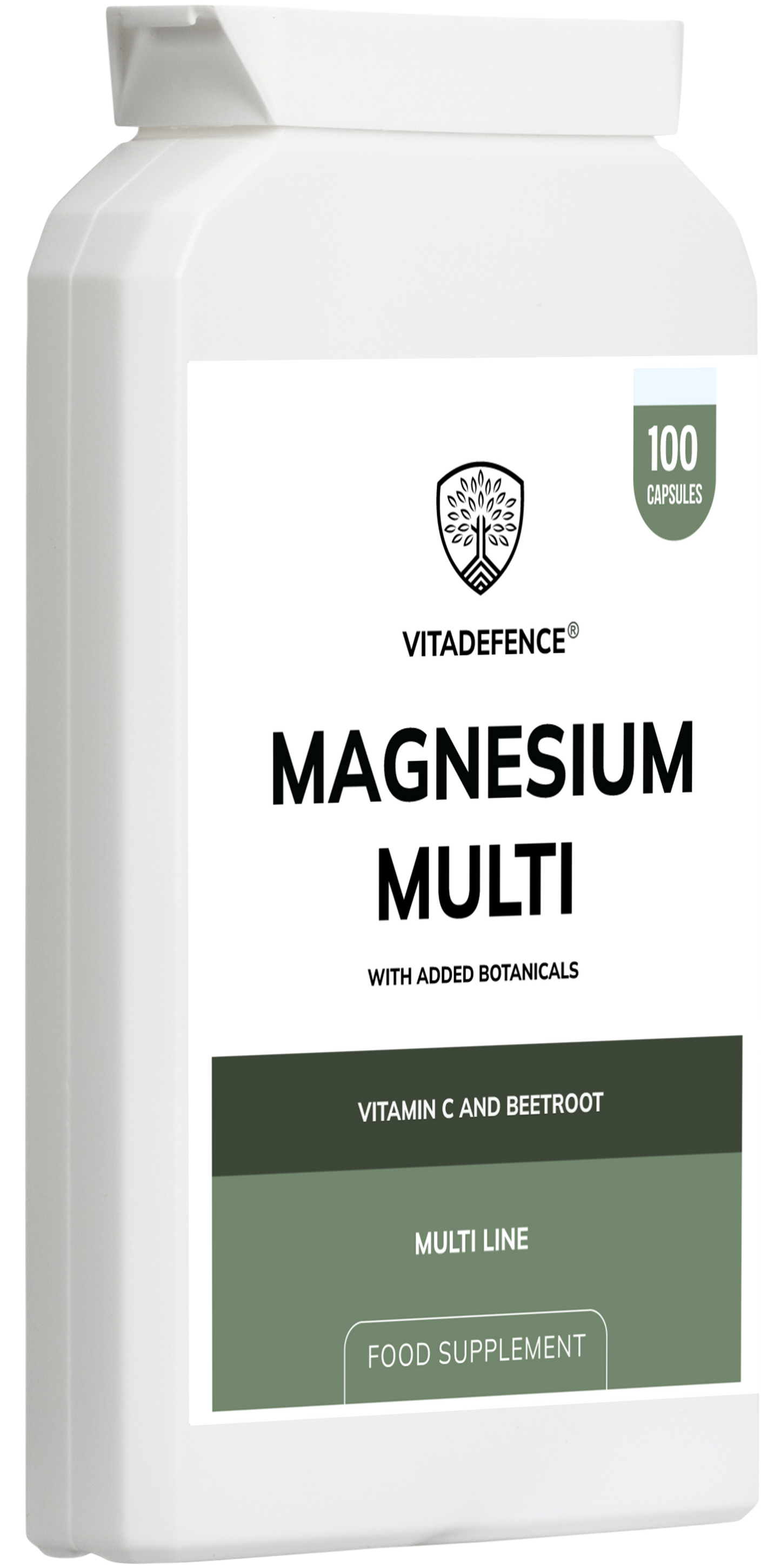 Vitadefence® Magnesium Multi | With Vitamin C & Sugar Beet Fibre – 100 Vegan Capsules