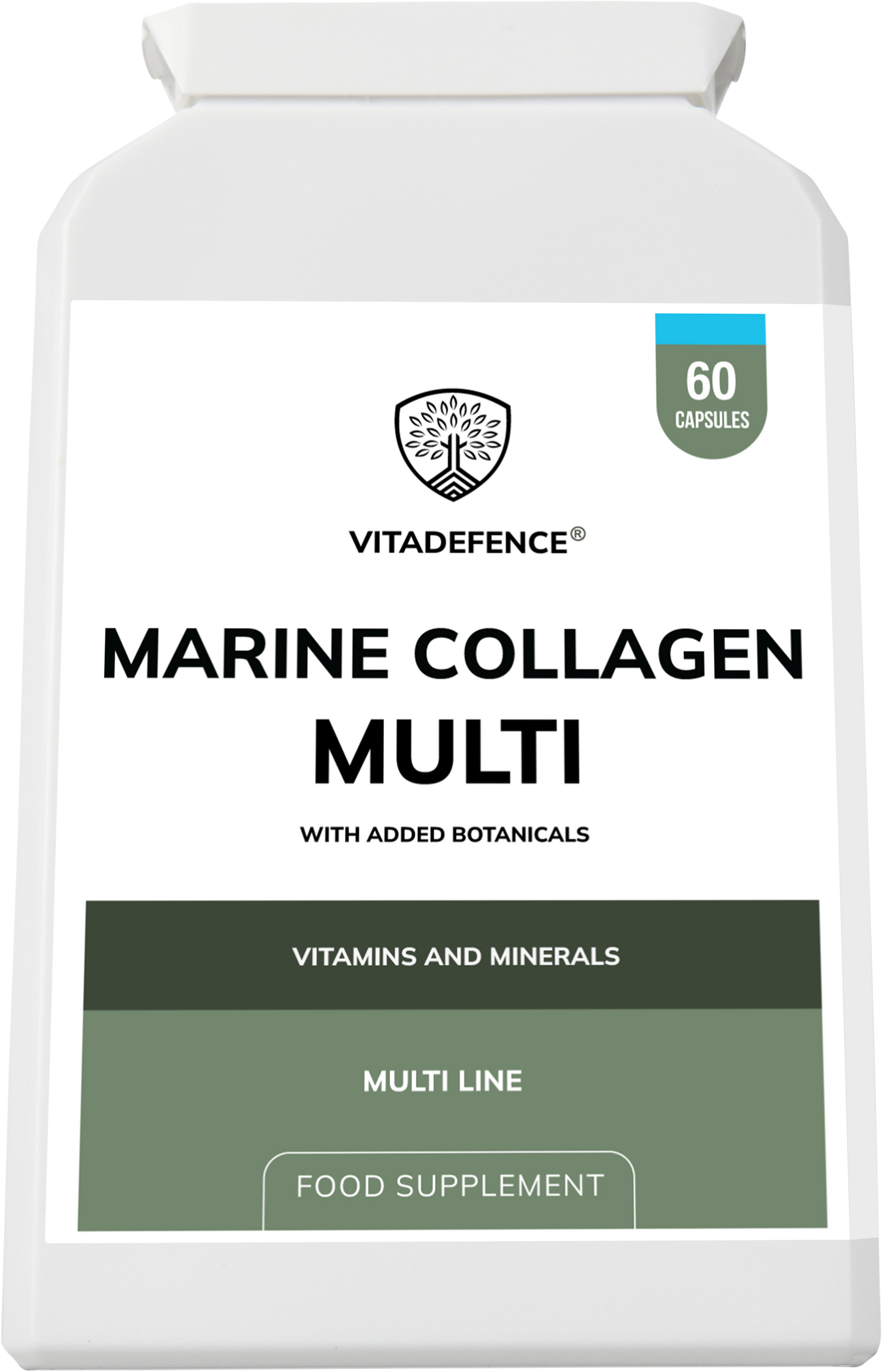 Vitadefence® Marine Collagen Multi | With Vitamin C, Zinc & Biotin – 60 Capsules
