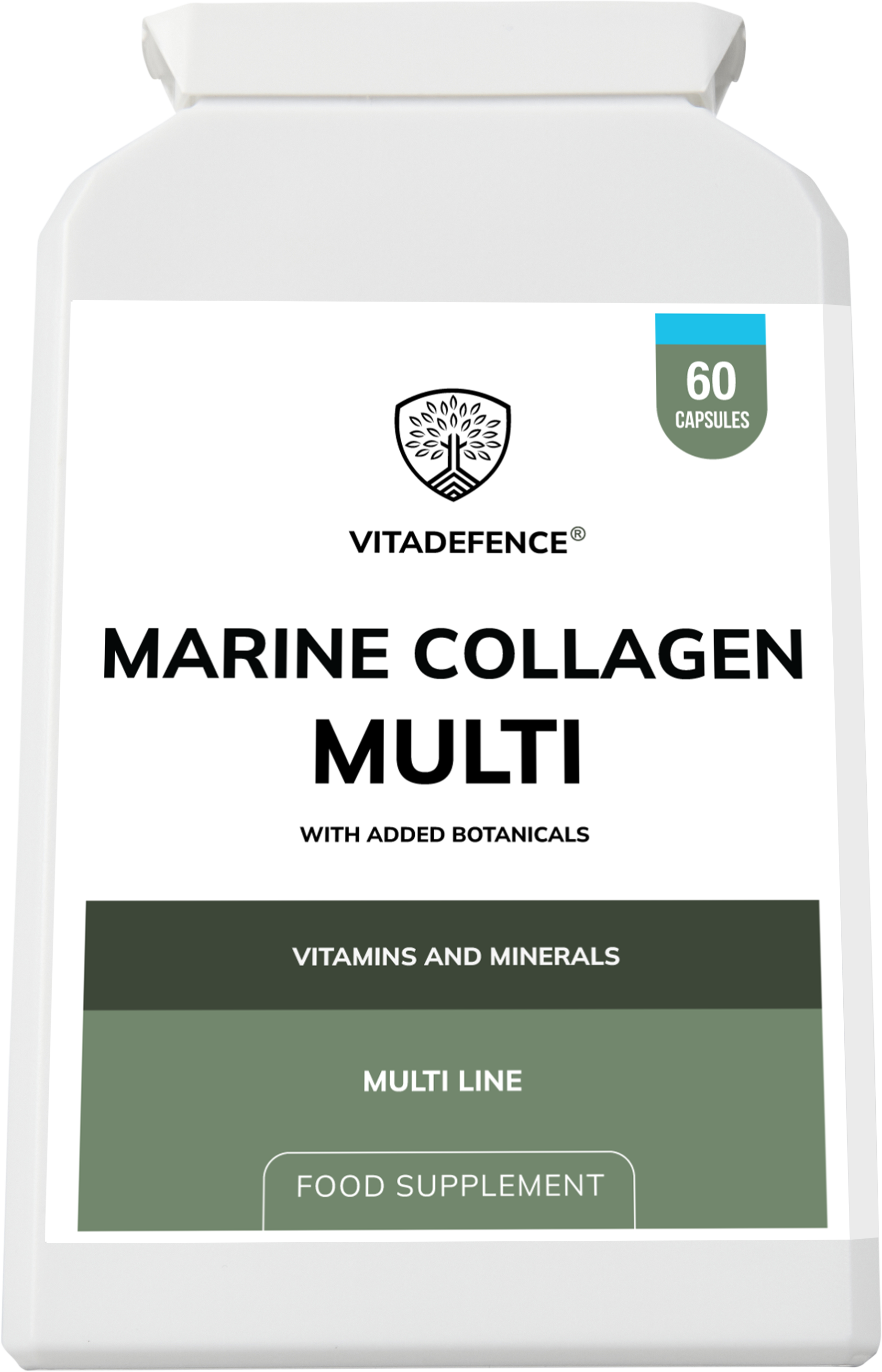 Marine Collagen Multi – With Vitamin C, Zinc & Biotin – 60 Capsules – Vitadefence®