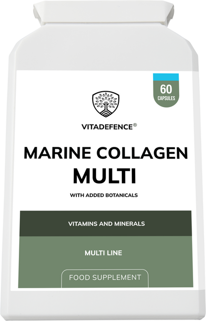 Vitadefence® Marine Collagen Multi | With Vitamin C, Zinc & Biotin – 60 Capsules